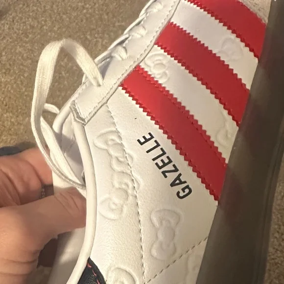 Adidas Hello Kitty White and Red Striped Sneakers - Picture 4 of 6